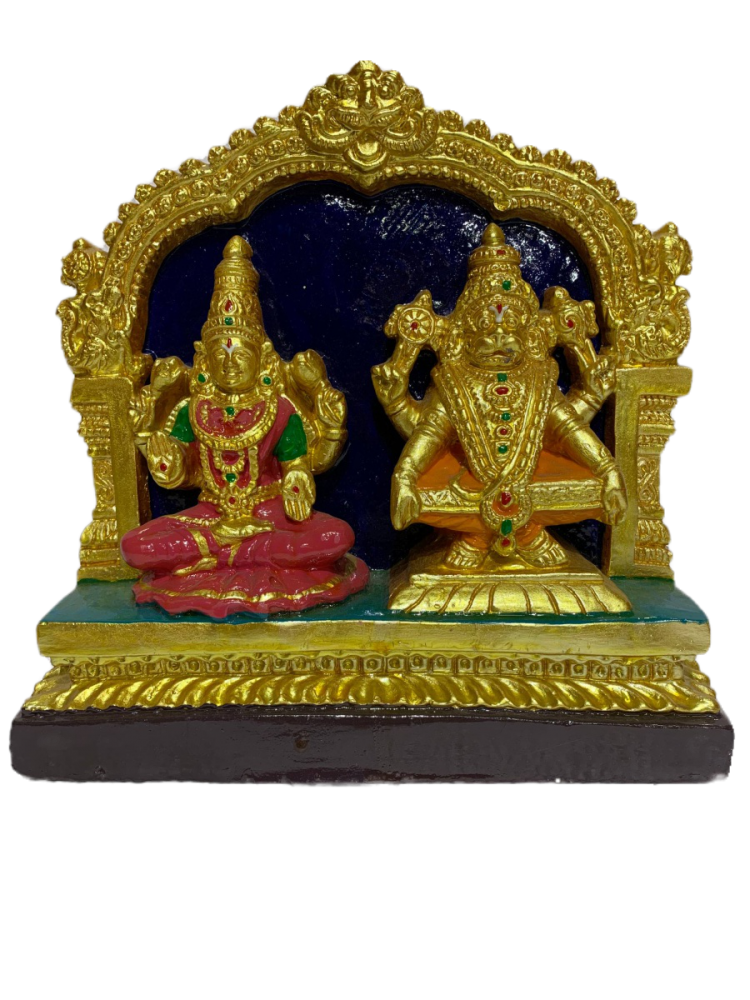 Sholingar Yoga Narasimhar Amrithapalavalli Thayar POP Gold Golu Bommai