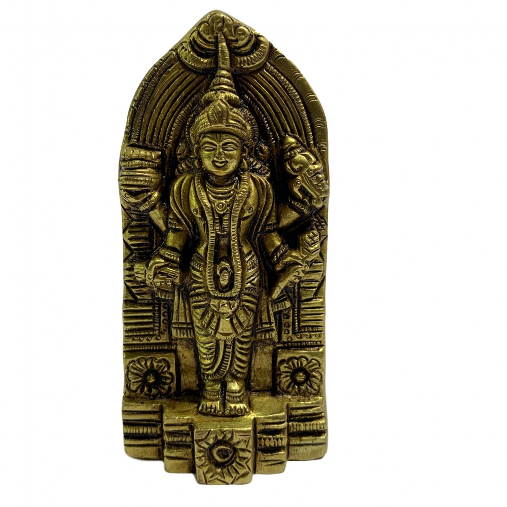 Danvantri  in Prabhai Brass Antique Figurine 4 inch