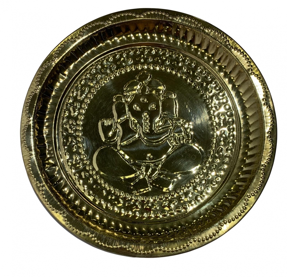 Ganesh Embossed Brass Plate No :10