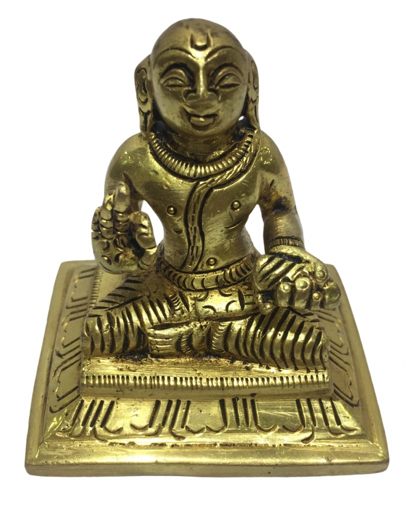 Swami Desikan  Brass Antique Figurine 3 inch