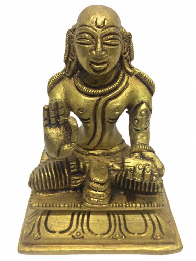 Swami Desikan Brass Antique 4 inch