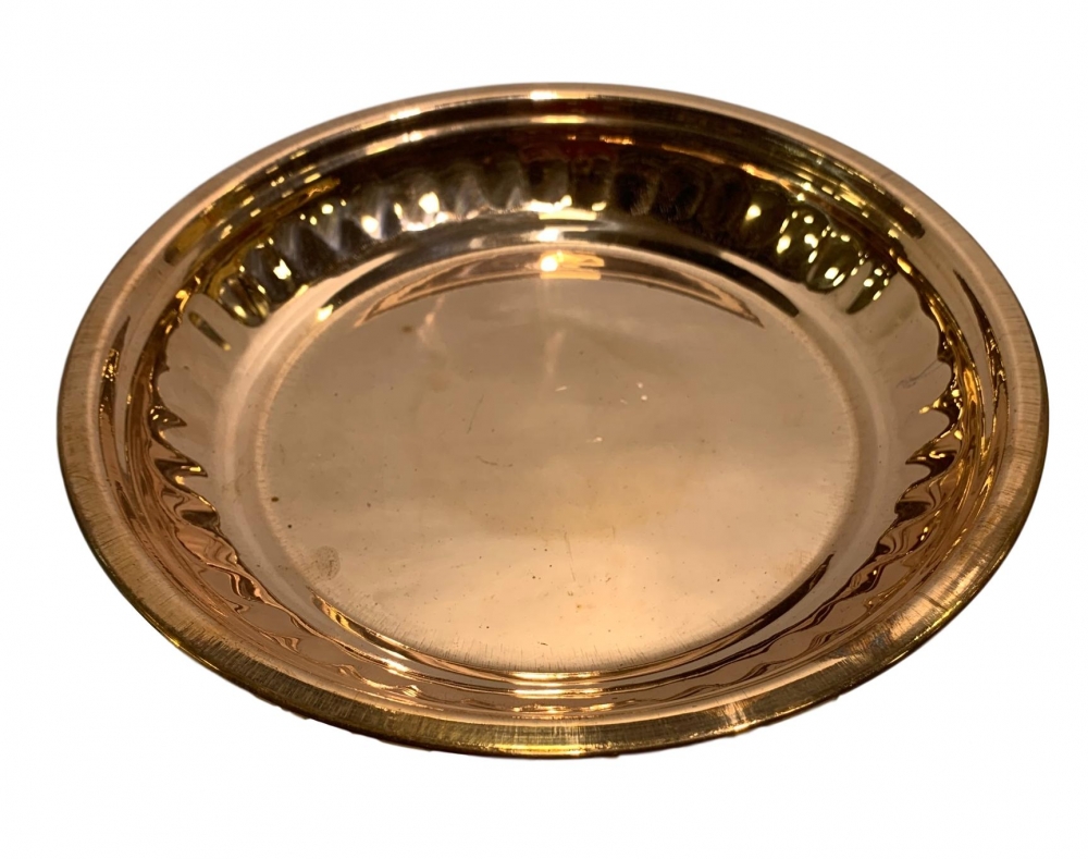 Design Copper Halwa Plate 
