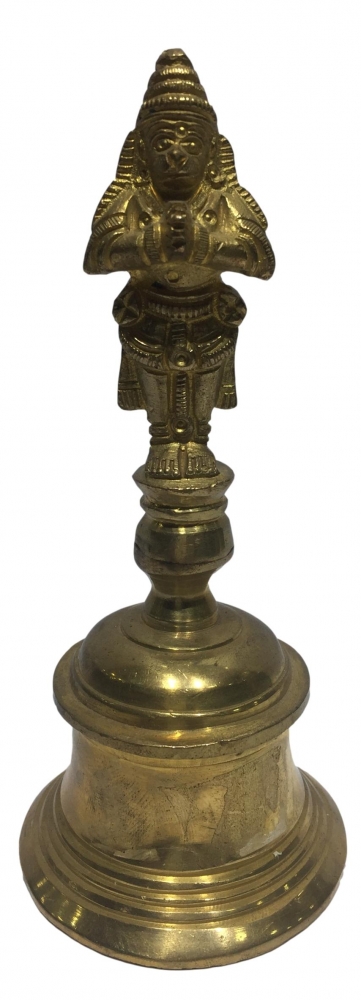 Brass Hanuman Pooja Ghanta or Hand Bell 6 inch 