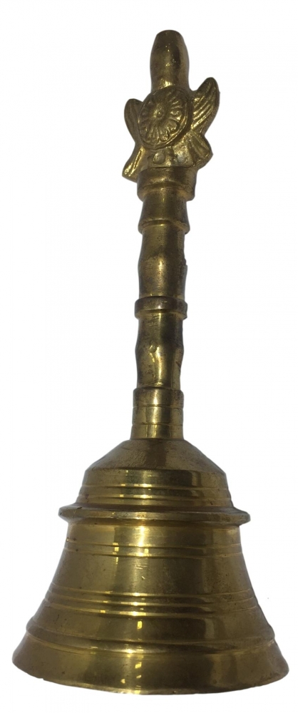 Brass Shankhu Chakra Pooja Hand Bell or Ghanta No 3