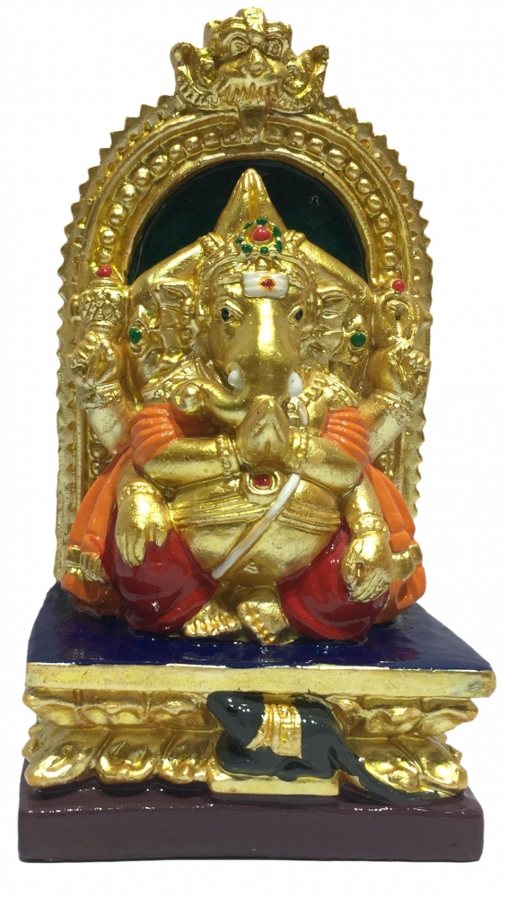 Multicolour Arch Ganesh with Moshika POP Golu Bommai 