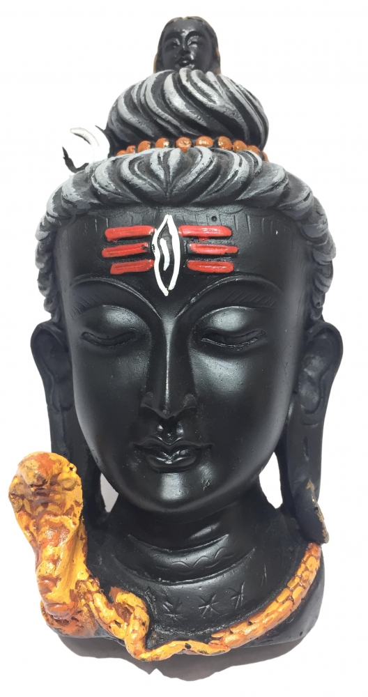 Shiva Face Wall Hanging Black 6.5 inches