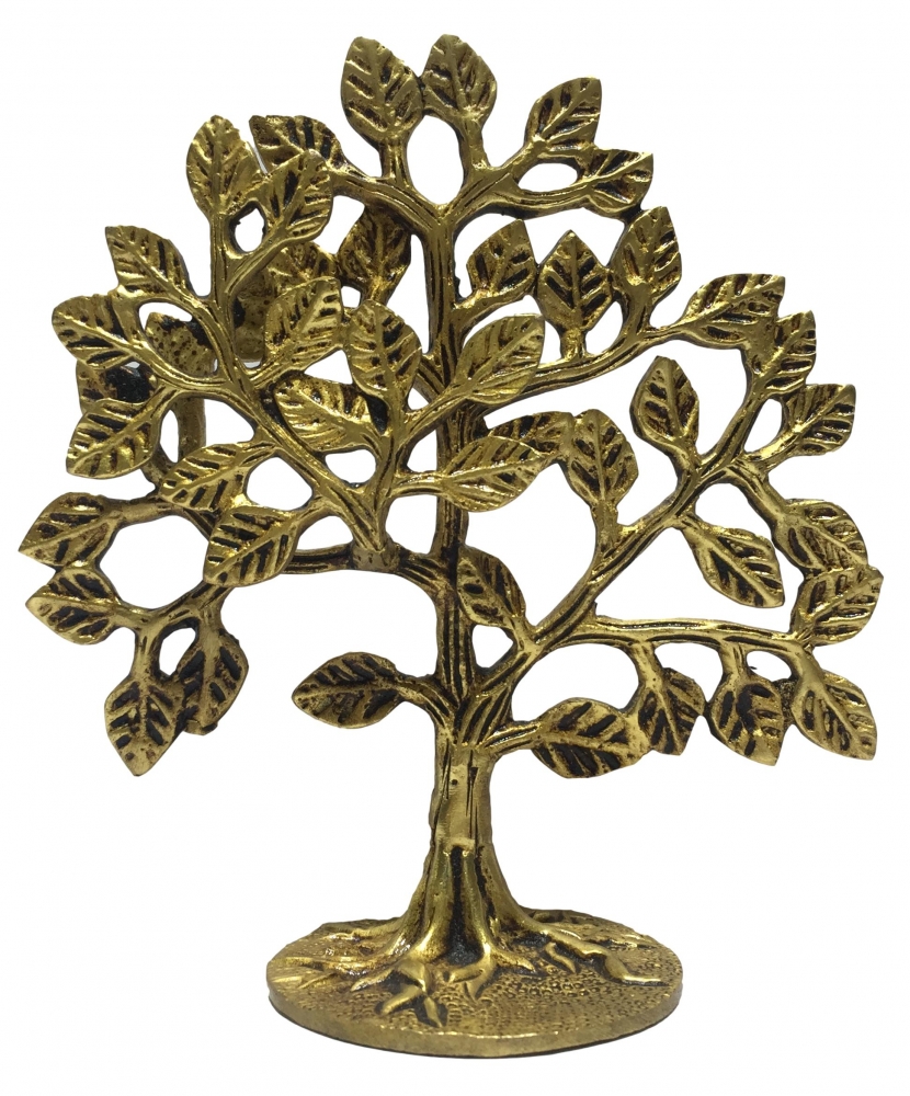 Kalpavriksha Brass Antique Sculpture Decorative Showpiece 6 inch