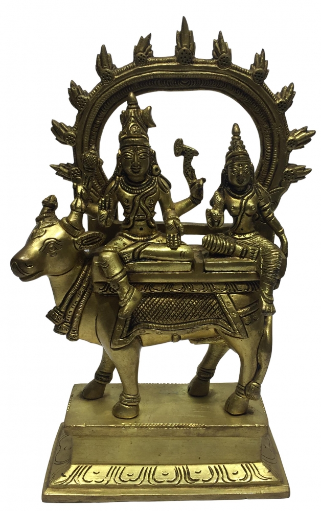Pradosha Moorthi in Prabhai (Detachable) Brass Antique 9 inch