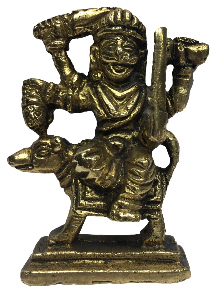 Bhairavar Brass Antique Murthi 3 Inch