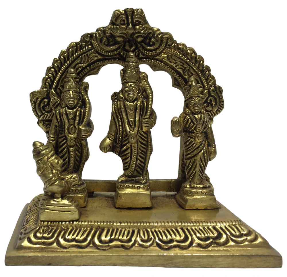Ram Parivar in Prabhai Brass Antique Murthi 3  inch