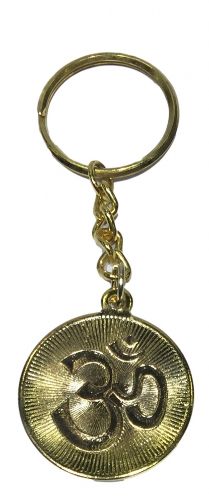 Om Gold Plated Key Chain