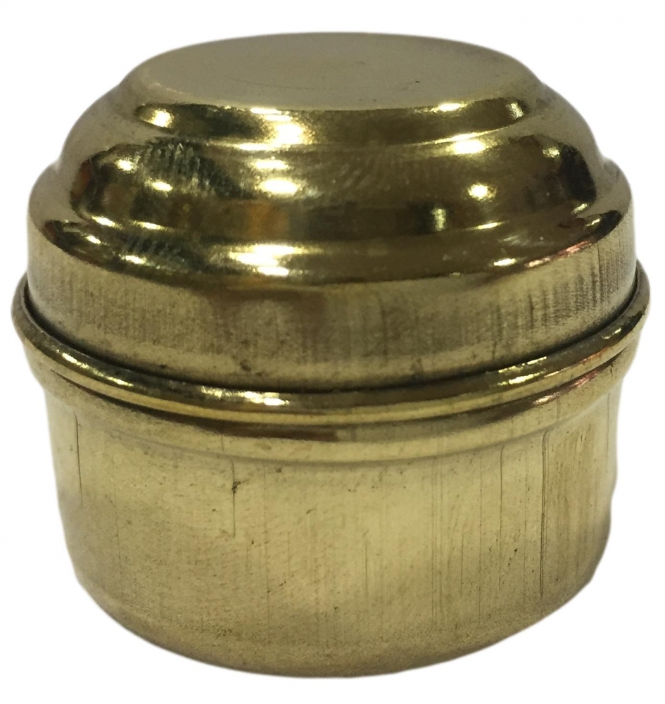 Brass Weightless Round Kumkum Box 