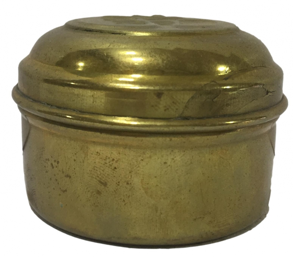 Brass Weightless Round Kumkum Vibuthi Box 