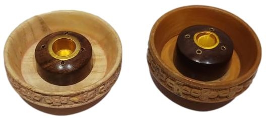 Wooden Cup Type Agarbathi And Dhoop Stand