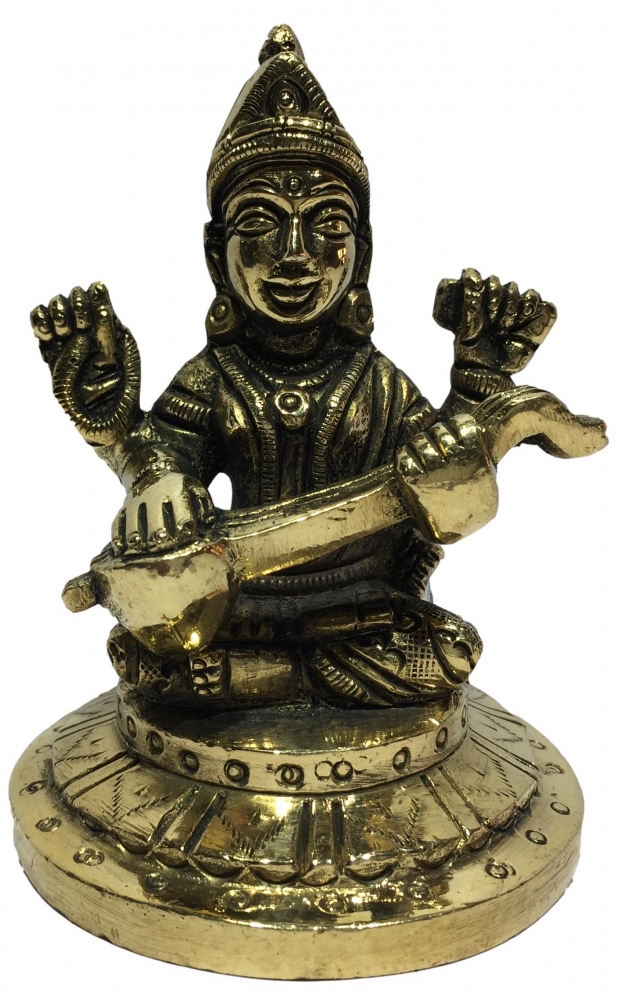 Saraswati Brass Antique 3.75 Inch