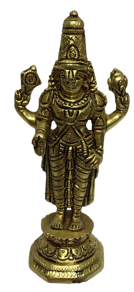 Sri Balaji Brass Antique Murti 5.75 Inch