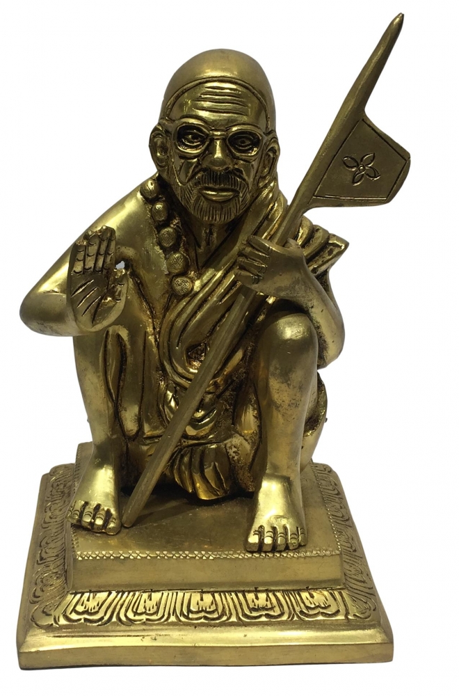 Kanchi Maha Periyava Brass Antique 7 Inch