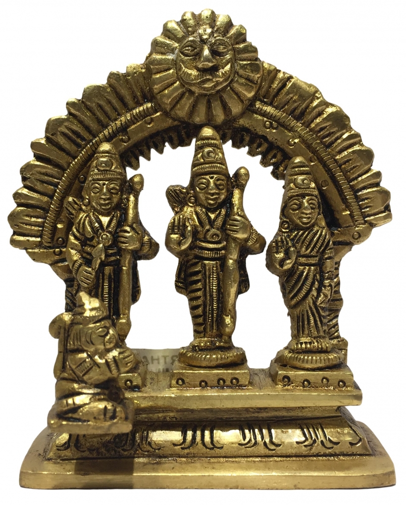 Ram Parivar in Prabhai Brass Antique Murthi 3.75 Inch