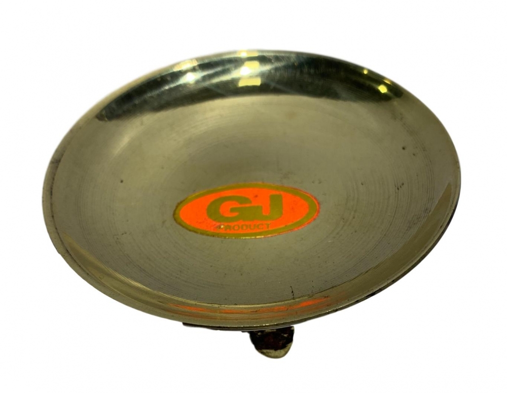 Brass plain Multipurpose Pooja Pin Tray size 3 inch