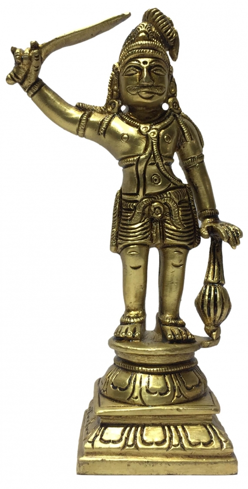 Madurai Veeran Brass Antique 5.5 Inch