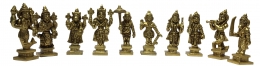 Dasavatharam Idols Set Brass Antique 3 Inch
