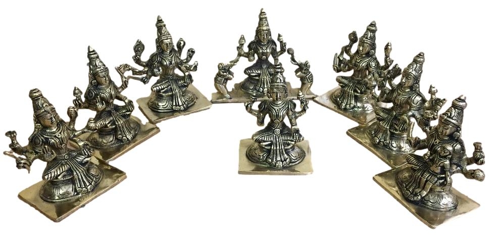 Ashtalakshmi Set Brass Antique Vigrahams 5 Inch