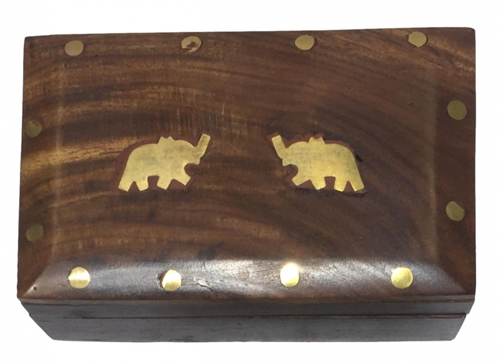 Sheesham Wooden Saligrama Petti or Jewelry Box 5 x 3 inch