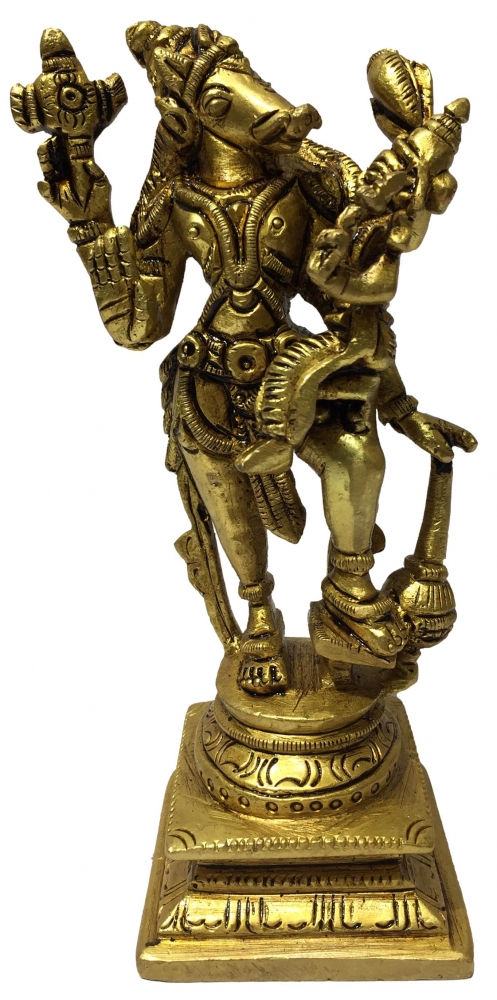 Bhuvarahar Brass Antique Figurine 5.5 inch