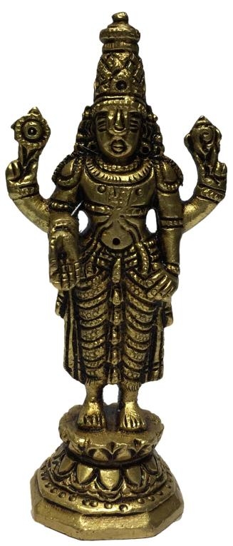 Sri Balaji Brass Antique Murti 3.75 Inch
