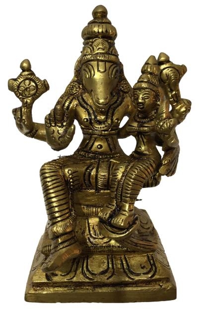 Sri Lakshmi Hayagreevar Brass Antique Vigraham 4.25 Inch