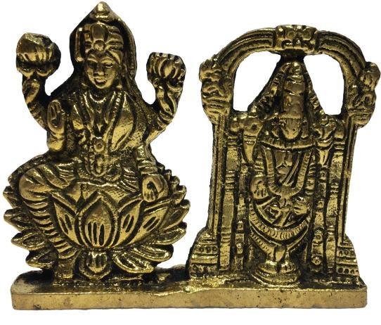 Lakshmi Balaji Brass Antique Table Top 2.75 Inch 