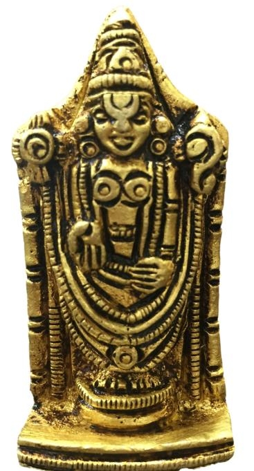 Tirupati Balaji Murti Brass Antique 2 Inch