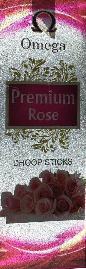 Omega Premium Rose Dhoop Sticks