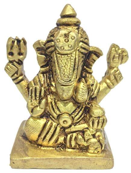 Brass Ganesh With Designer Trunk 