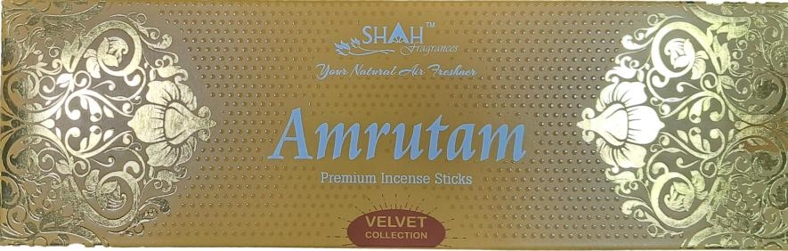 Shah Fragrances Amrutam Premium Velvet Collection Incense Sticks