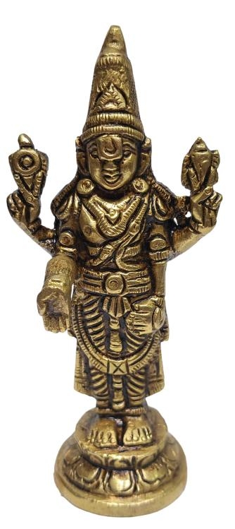 Sri Balaji Brass Antique Murti 4 Inch