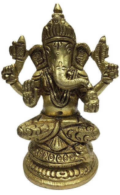 Brass Ganesh 5.75 Inch 