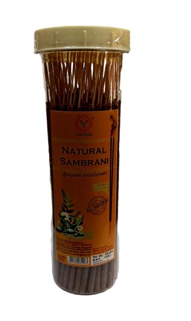Vaigai Natural Sambrani Jar one hour Aroma Stick