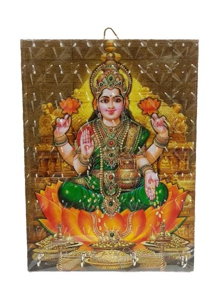 Sri Aishwarya Maha Lakshmi  4 Hooks 3D  Key Holder / Kalasa Lakshmi Wall hanging / Key Stand size 6 x 8 inch 