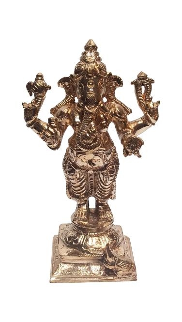 Sri Ganesh Standing Pancha Loga Pooja Decorative Figurine size 6 inch