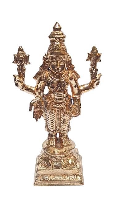 Tirupathi Srinivasa Perumal - Moolavar Panchaloga Pooja Decorative Figurine size 5 Inch 