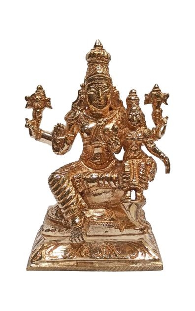 Sri Lakshmi Narayana Sitting  Pancha Loga Pooja Decorative Figurine size  5 Inch
