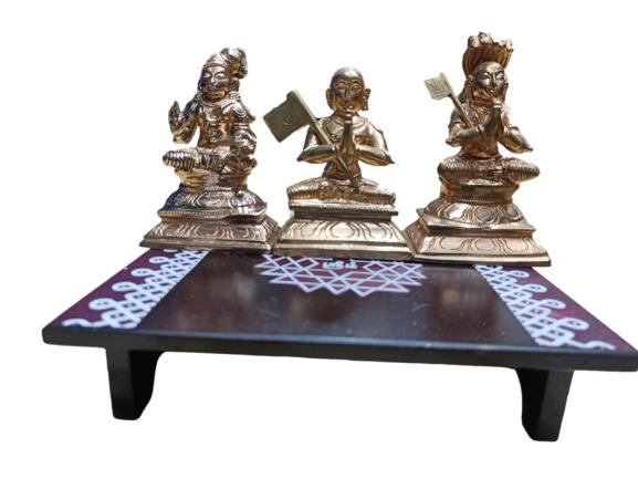 Sri Nammazhwar Sri Ramanujacharya Sri Manavala Mamunigal Thenacharya Panchaloga Figurine Set Size 4 inch