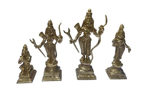 Sri Ram Parivar Pancha Loga Pooja Decorative Separate Figurine Set size 6 Inch