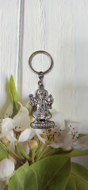 Sri Ganesh Silver Metal Key Chain